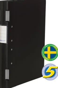Gaffelpärm Plast KEBAErgo A4 Svart/Svart, 40mm
