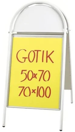 Gatuställ Gotik Vit, 70x100cm