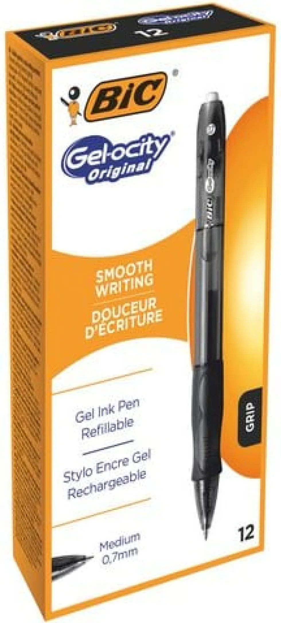 Gelkulpenna BIC Gelocity Medium Svart, 0.7mm