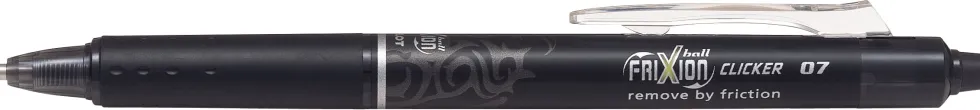 Gelkulpenna PILOT Frixion Clicker Medium Svart, 0.7mm, raderbar