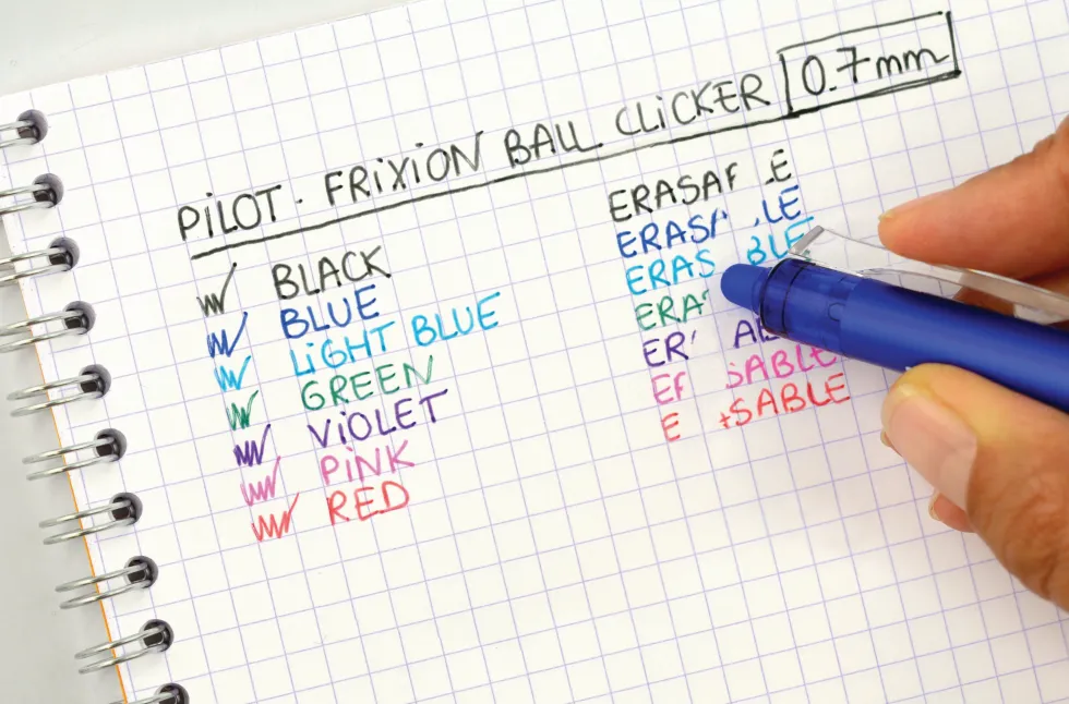 Gelkulpenna PILOT Frixion Clicker Medium Svart, 0.7mm, raderbar