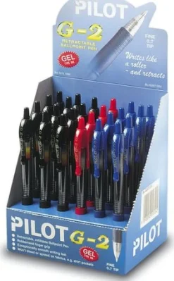 Gelkulpenna PILOT G-2 Medium Mörkröd, 0.7mm, 12st
