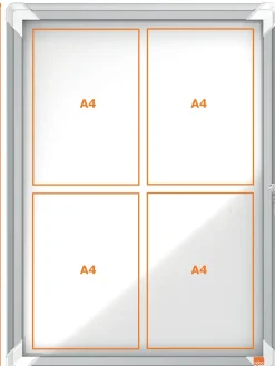 Glasskåp NOBO Premium 4xA4