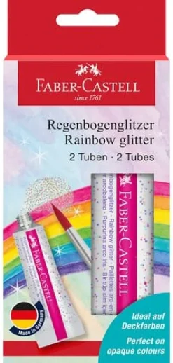 Glitterfärg FABER Rainbow 2 x12 ml