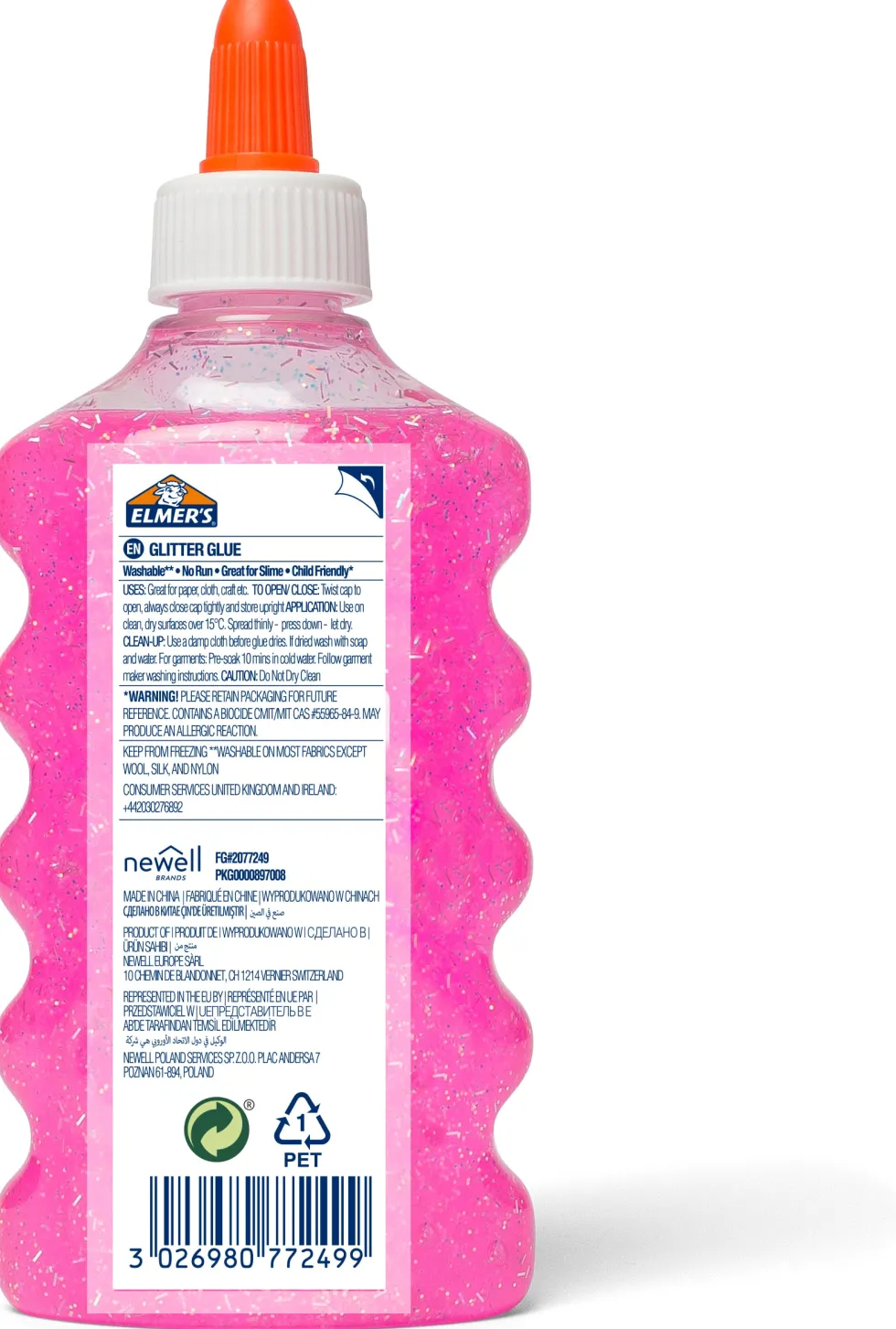 Glitterlim Elmers 177ml rosa