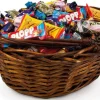Godis Presentkorg brun inslaget 3,5kg