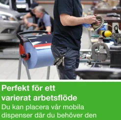 Golvställ Industritork TORK W1, röd/svart