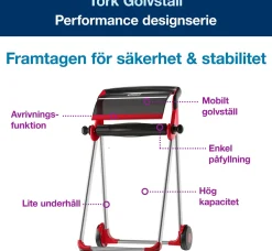 Golvställ Industritork TORK W1, röd/svart
