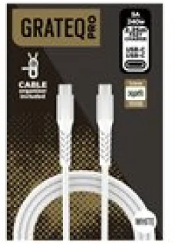 GRATEQ PRO USB-C - USB-C 240W CABLE 2.25 WHITE