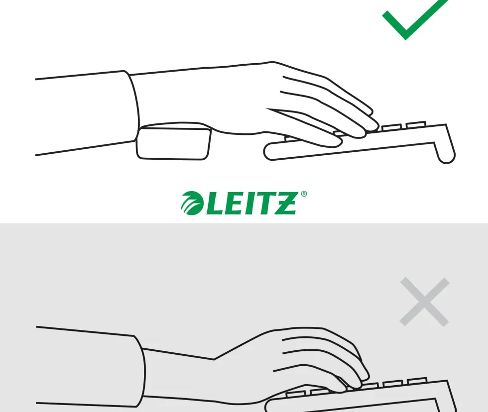 Handledsstöd LEITZ Ergo mörkgrå