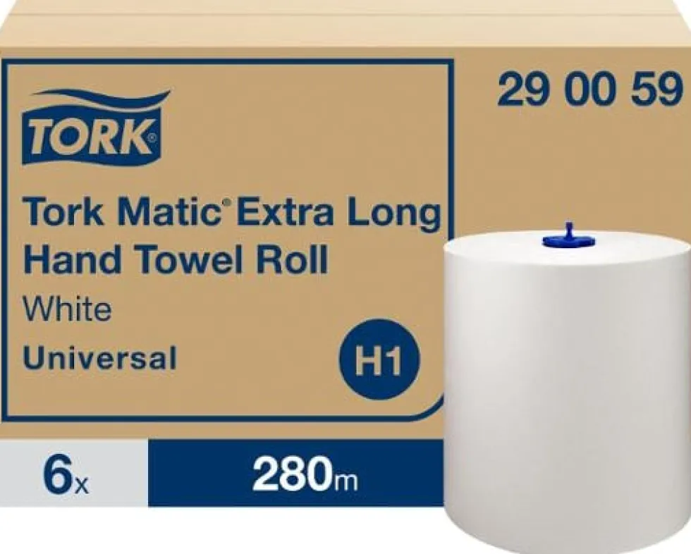 Handtorkrulle TORK Matic Universal H1, extra lång, 21cm, 1-lag, 280m