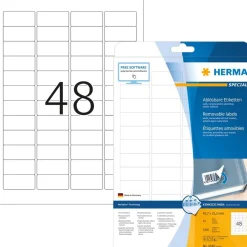Herma etikett avtagbar 45,7x21,2 (1200)