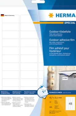 Herma etikett film extra tålig 45,7x21,2 (480)
