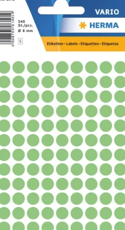 Herma etikett manuelll ø8 grön (540)