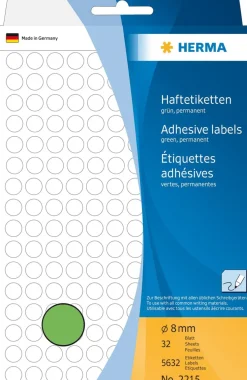 Herma etikett manuelll KP ø8 grön (5632)
