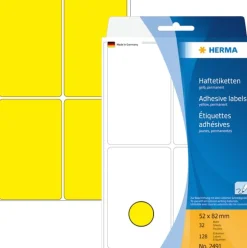 Herma etikett manuelll KP 52x82 gul (128)