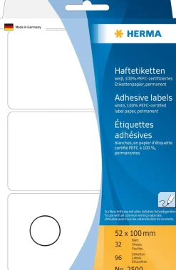 Herma etikett manuelll KP 52x100 vit (96)