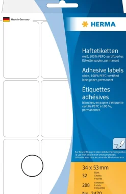 Herma etikett manuelll KP 34x53 vit (288)