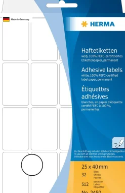 Herma etikett manuelll KP 25x40 vit (512)