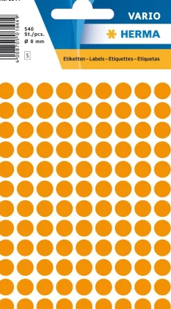 Herma etikett manuelll ø8 neon orange (540)