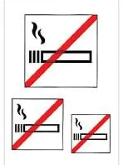 Herma etikett ''No smoking'' rökförbud (3)