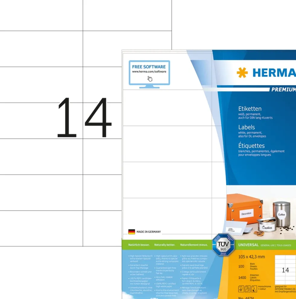 Herma etikett Premium 105x42,3 (1400)