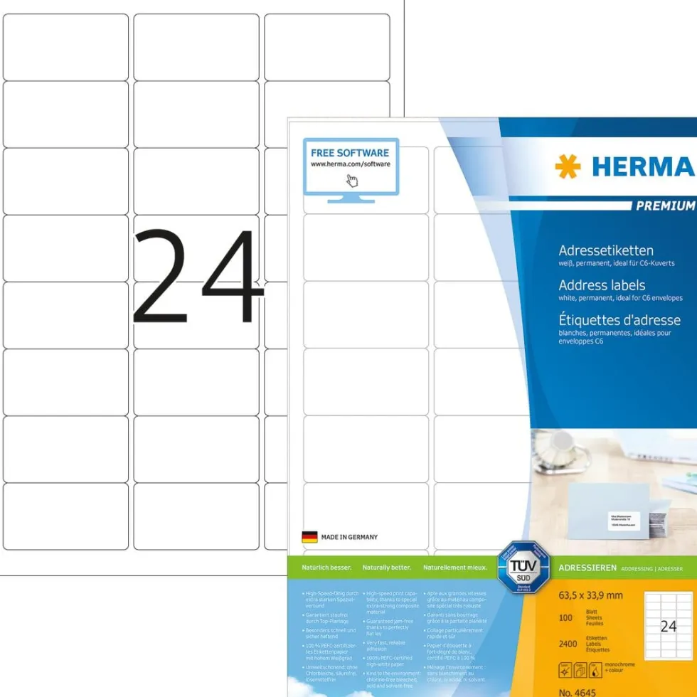 Herma etikett Premium 63,5x33,9 (2400)