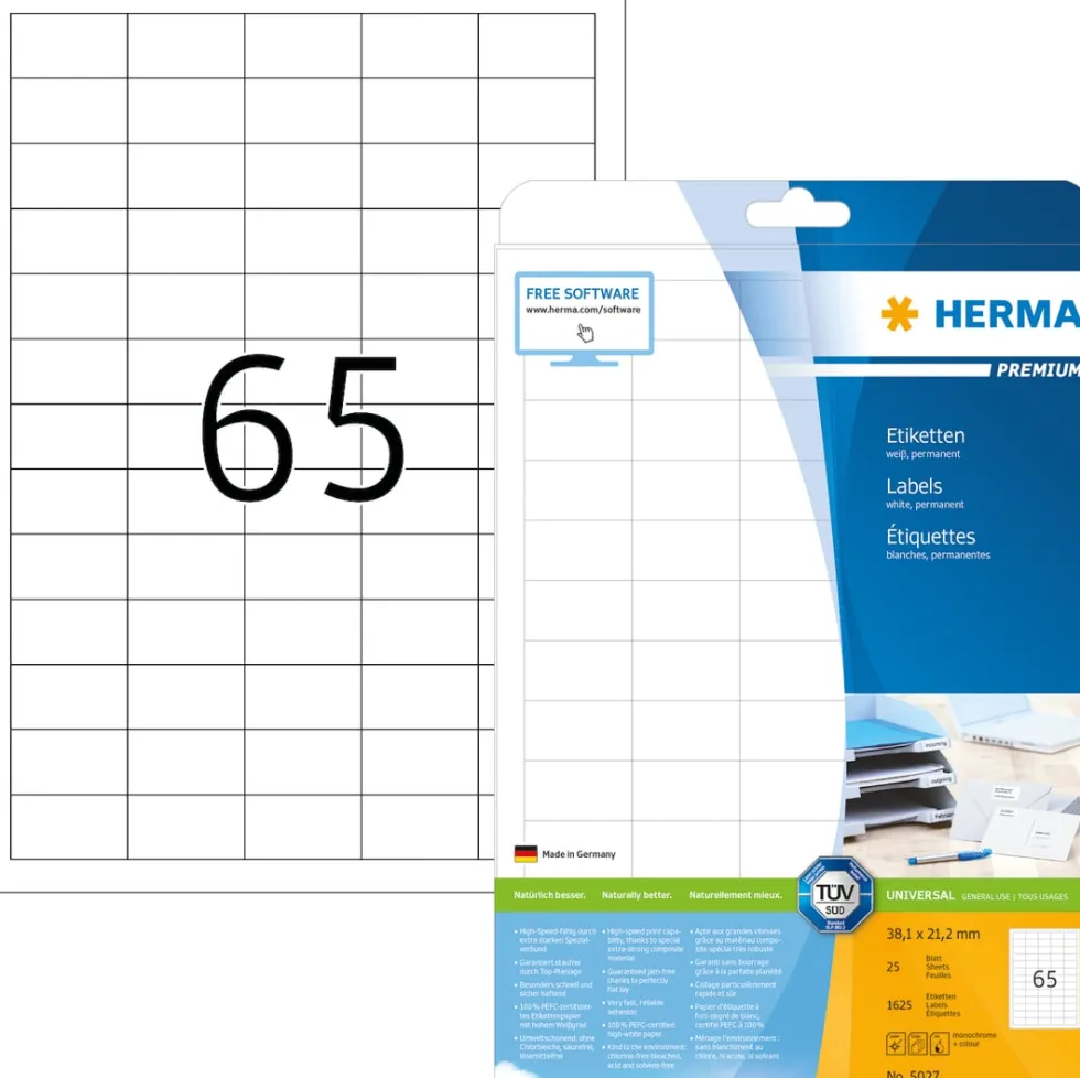 Herma etikett Premium 38,1x21,2 (1625)