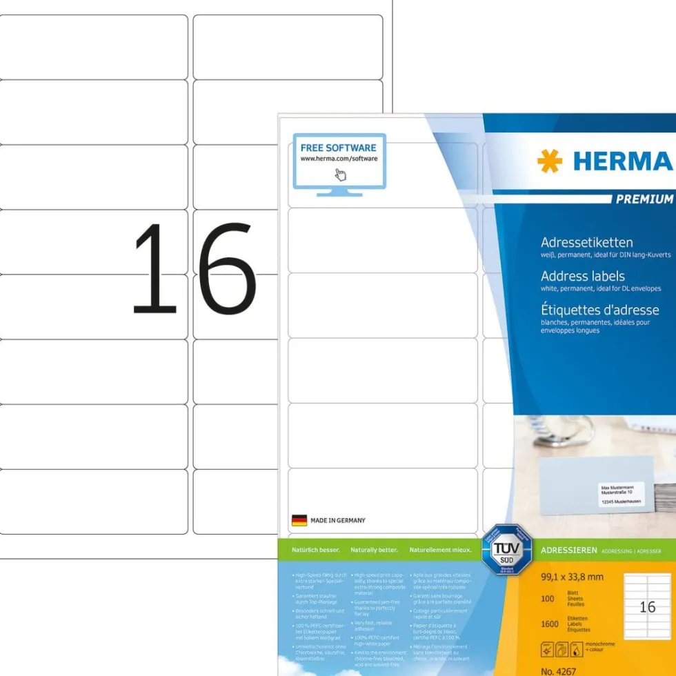 Herma etikett Premium 99,1x33,8 (1600)