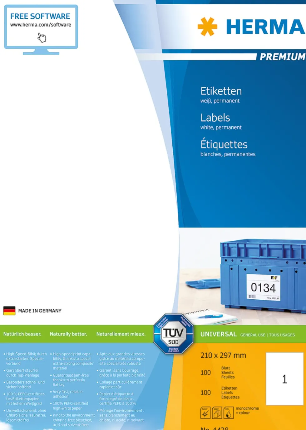 Herma etikett Premium 210x297 (100)