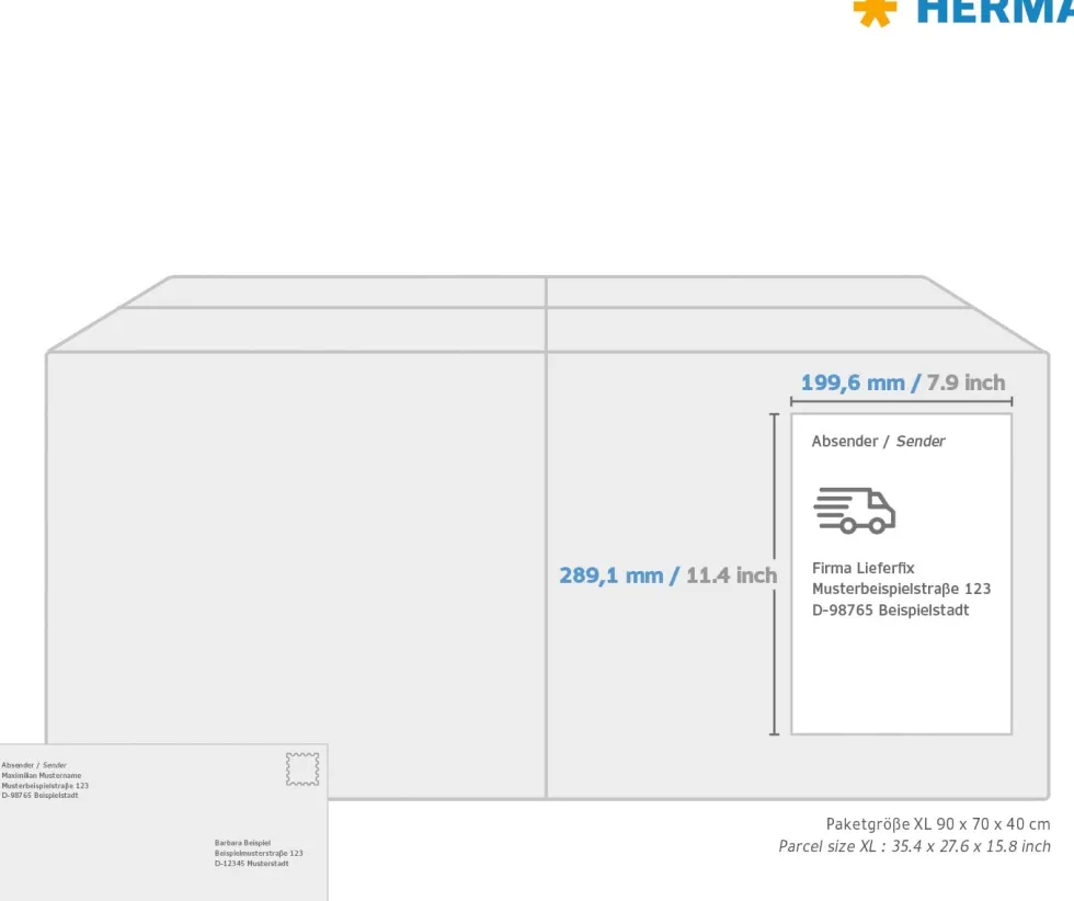 Herma etikett recycled 199,6x289,1 vit (80)