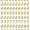 Herma etikett siffror 1-9 8mm guld
