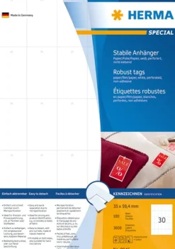 Herma etikett slitstark textil 35x59,4 (3000)