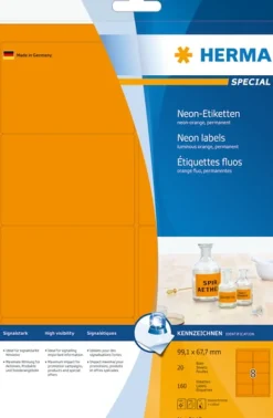 Herma etikett Special 99,1x67,7 neon orange (160)