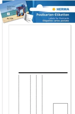 Herma etikett vykortsbaksida 95x145mm vit (10)