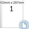 Herma label A4 white 203x297mm (500)