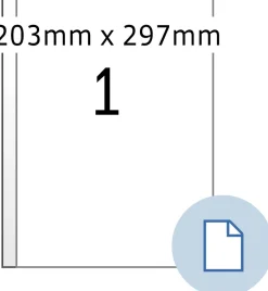 Herma label A4 white 203x297mm (500)