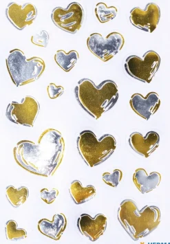 Herma stickers Creative hearts gold silver (1)