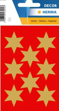 Herma stickers Decor stjärna ø33 guld (3)