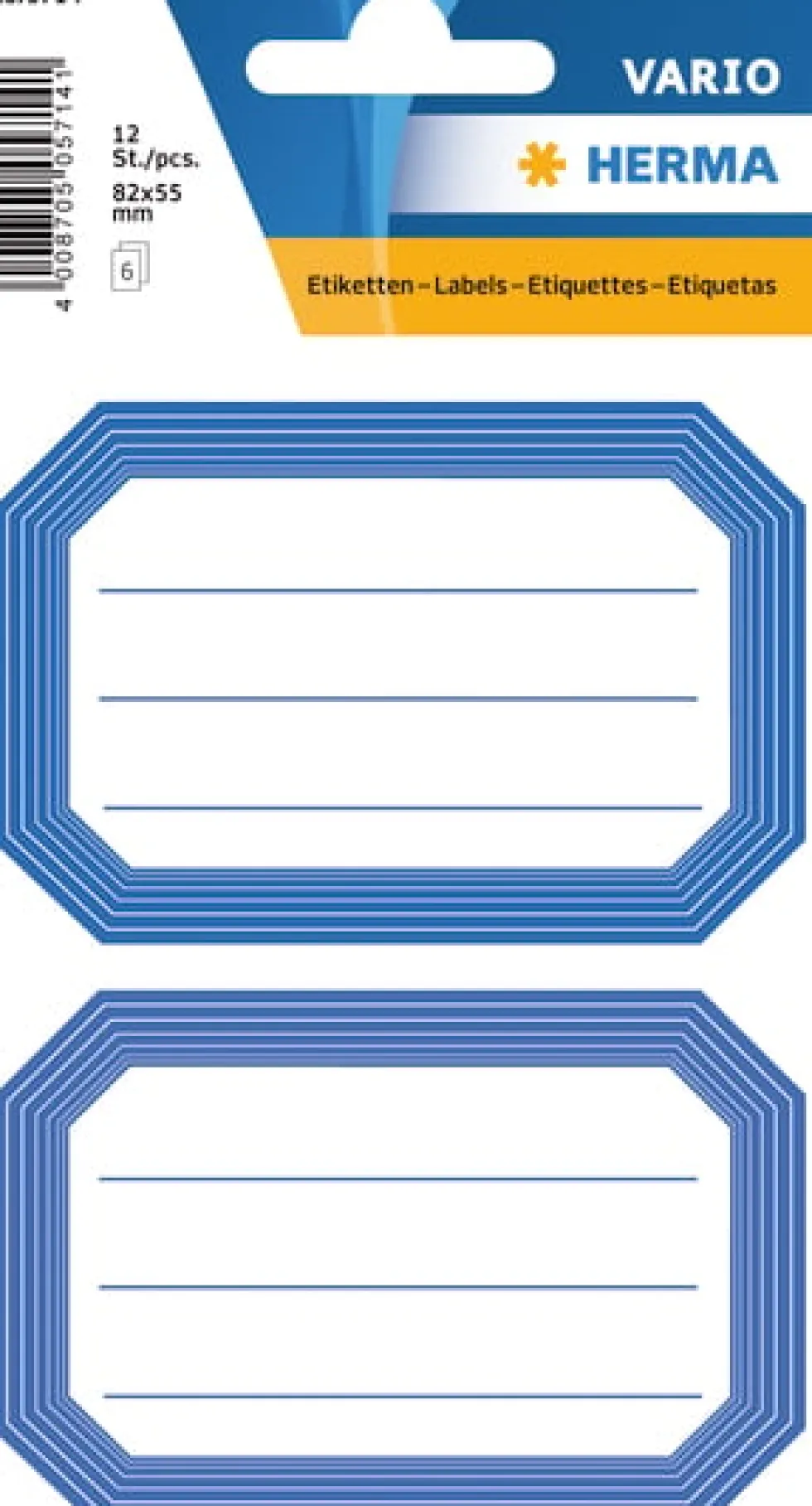 Herma stickers Vario skolbok blå ram (6)