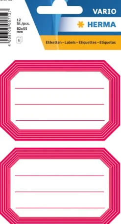 Herma stickers Vario skolbok röd ram (6)