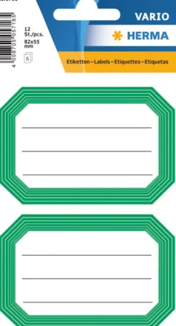 Herma stickers Vario skolbok grön ram (6)