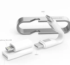 High Six - The 6-In-1 Charging Cable, Silver/White
