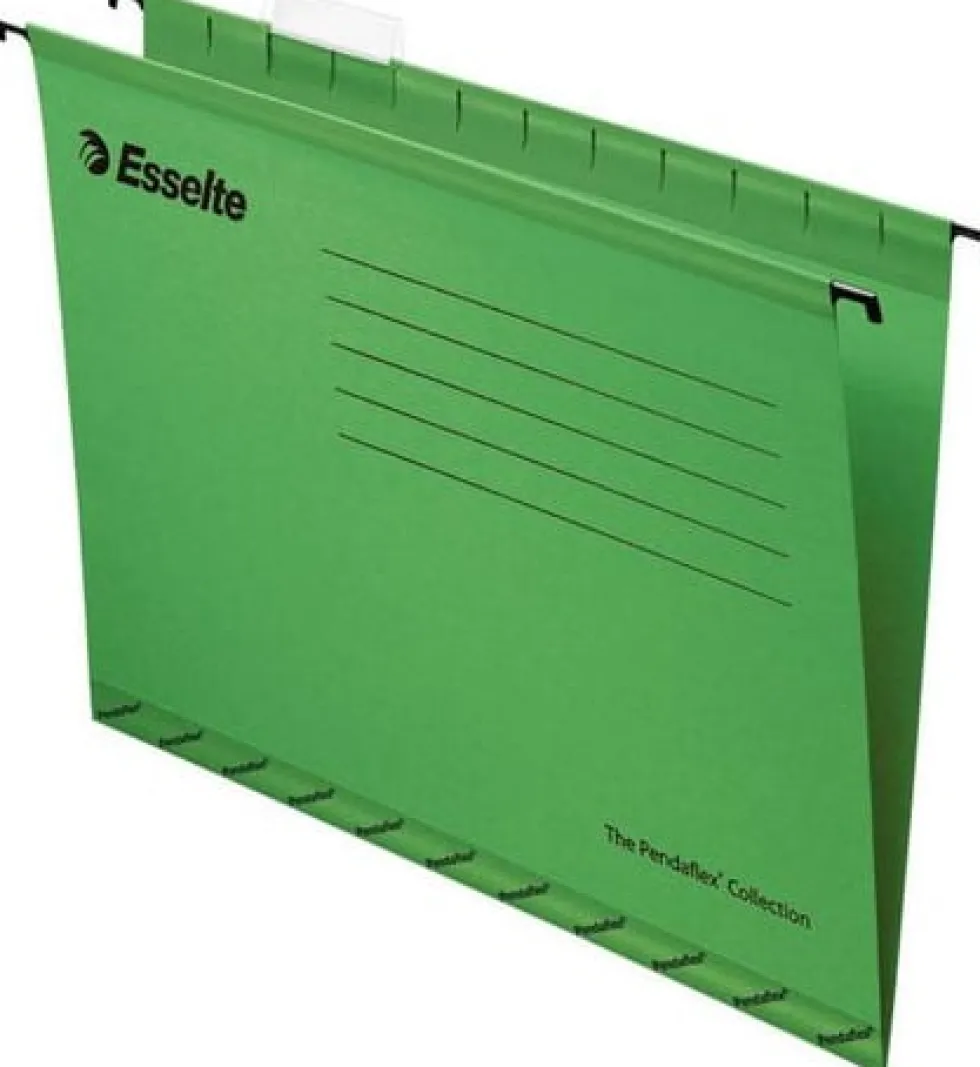 Hängmapp Foolscap Esselte Grön, 365x240mm, papp, 25st