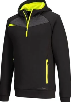 Hoodie halfzip PW DX467 svart L