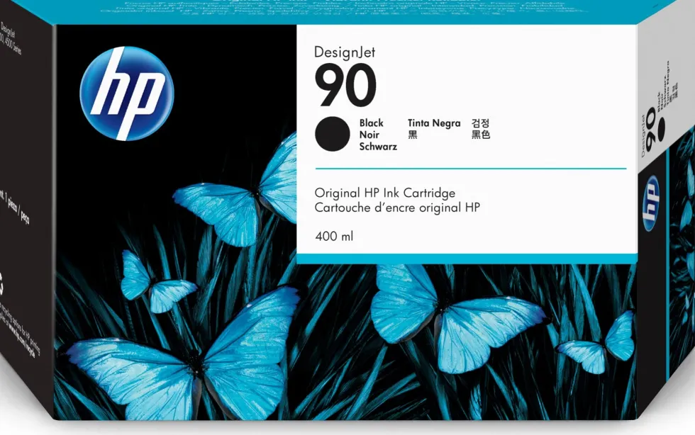 HP 90 black ink cartridge, 400ml