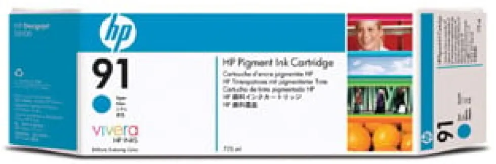 HP Cyan DesignJet Pigment Ink Cartridge