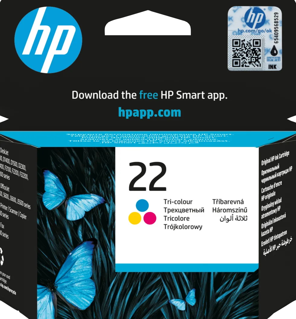 HP 22 - Färg (cyan, magenta, gul) - original - bläckpatron - för