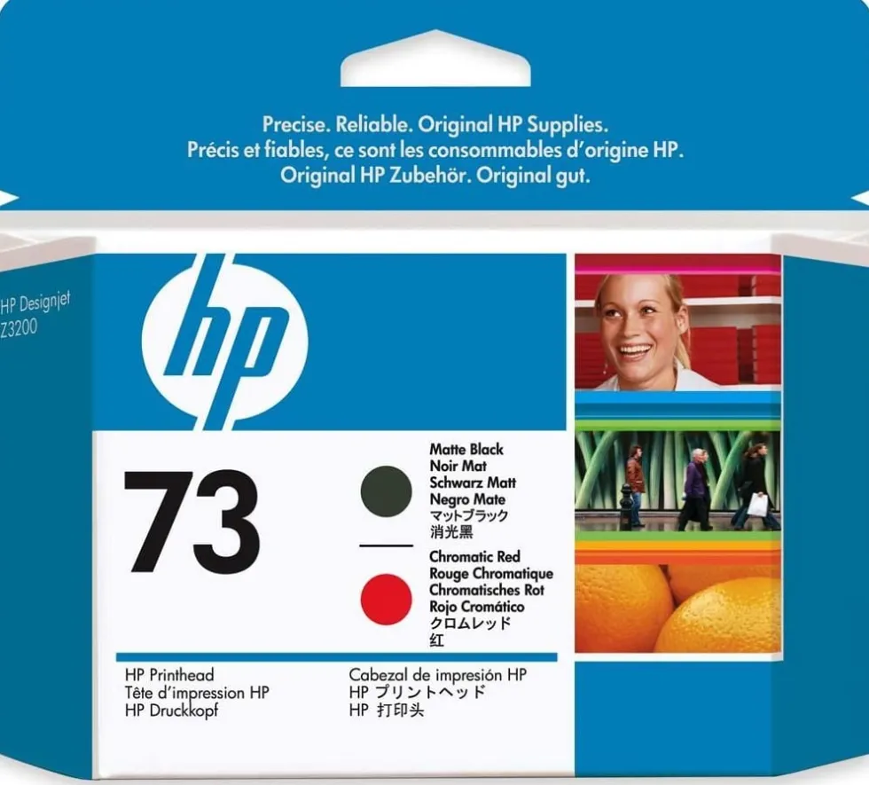 HP 73 matte black/chromatic red printhead