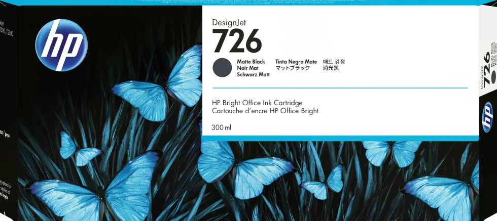 HP 726 matte black designjet ink 300ml